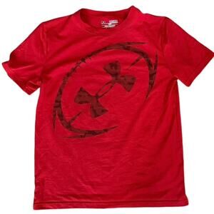 Under Armour Red Logo Loose Fit Shirt (Medium YMD)